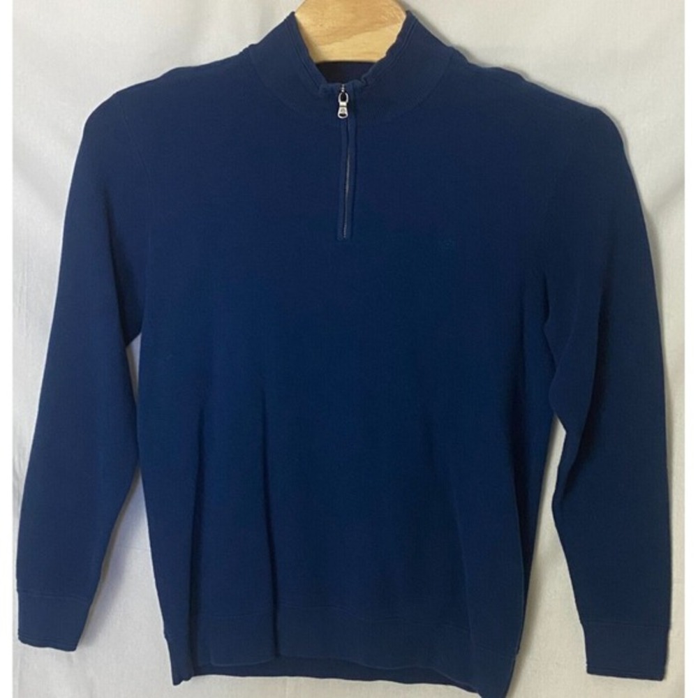 Southern Tide The Skipjack Men's XL Blue Quarter Zip Sweater Long Sleeve Cotton